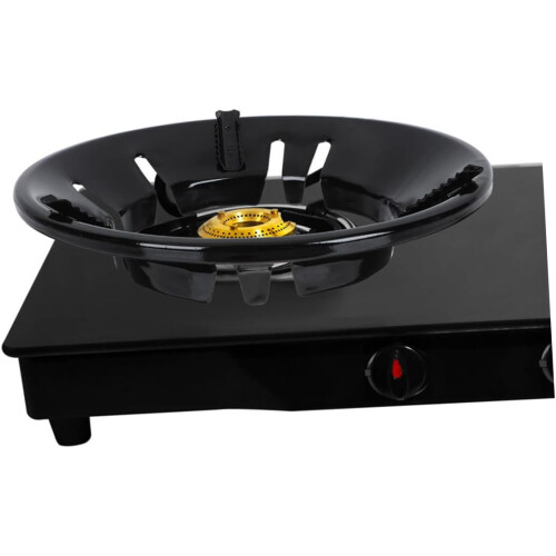 Windproof Wok Ring 2Pack Gas Stove Burner Support HeatResistant Improves Flame Stability and Efficiency Easy Install 2
