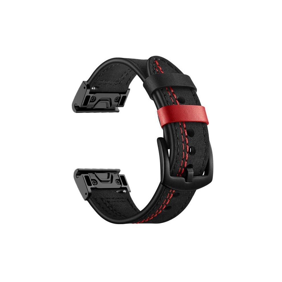 26/22 Mm Watch Strap For Garmin Fenix 5 5X Plus 6 6X Pro 3 3Hr Forerunner 935 945, Leather Band, Easyfit Wristband, 26Mm Fenix5x 5Xplus, Agate 9001264410605