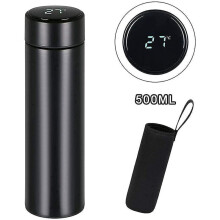 Innovative Thermoskanne mit Temperaturanzeige, vakuumisolierte Edelstahl-Trinkflasche, tragbarer Reisebecher mit leicht zu reinigendem doppelwandigem