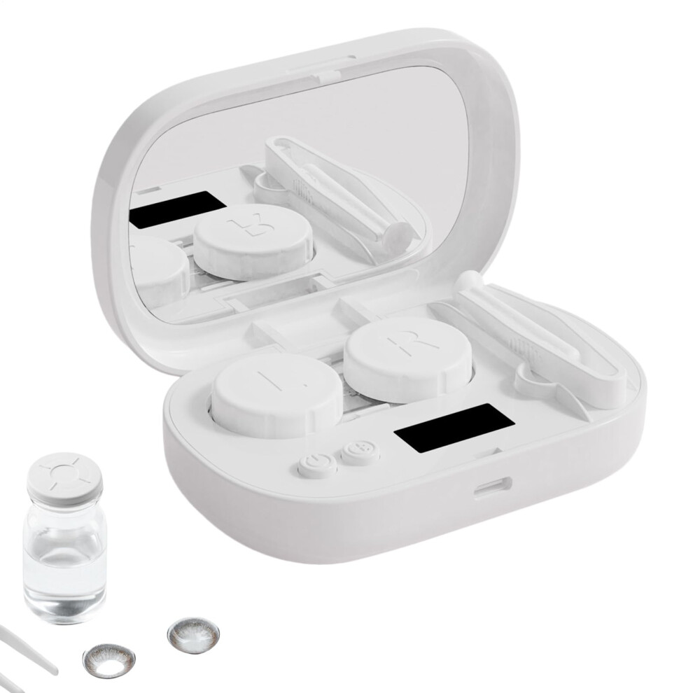Ultrasonic Lens Cleaner  Daily Care for Soft Contact Lenses  5 Modes LED Display Rechargeable