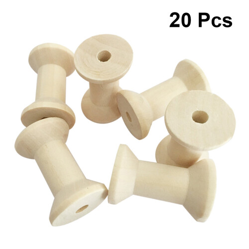 20 Pezzi Bobina In Legno Naturale 5 Cm Per 2