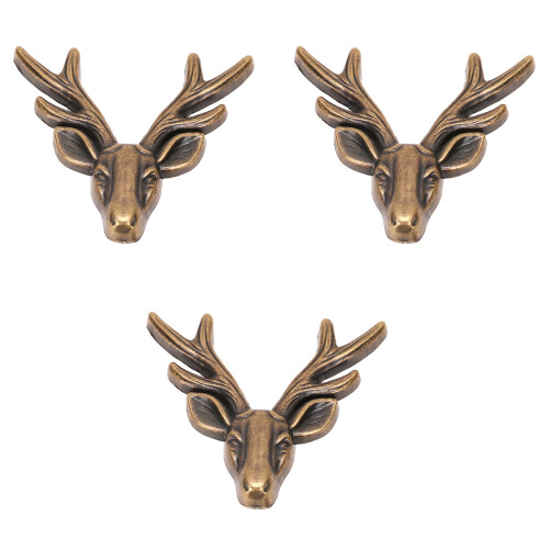 10 pezzi fibbie in zinco a forma cervo con base (bronzo)