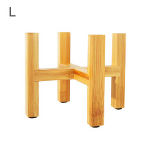 Pflanzenständer aus Holz für die Ecke, Halter für künstliche Sonnenblumensträuße, abnehmbares Mini-Blumentopfregal, Bodenschutz aus Naturholz