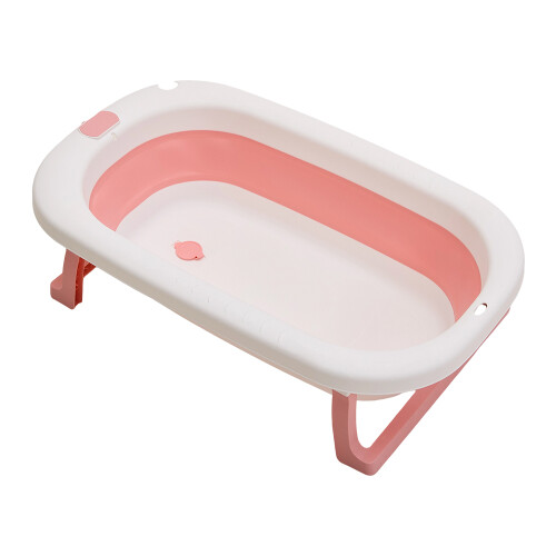 Living And Home Collapsible Baby Bathtub with Soft Support Cushion 2