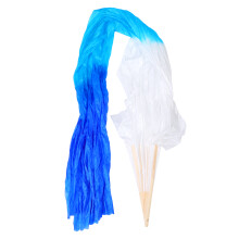 Véus De Seda Para Dança Do Ventre 1,8 M Com Leque De Bambu Azul Escuro