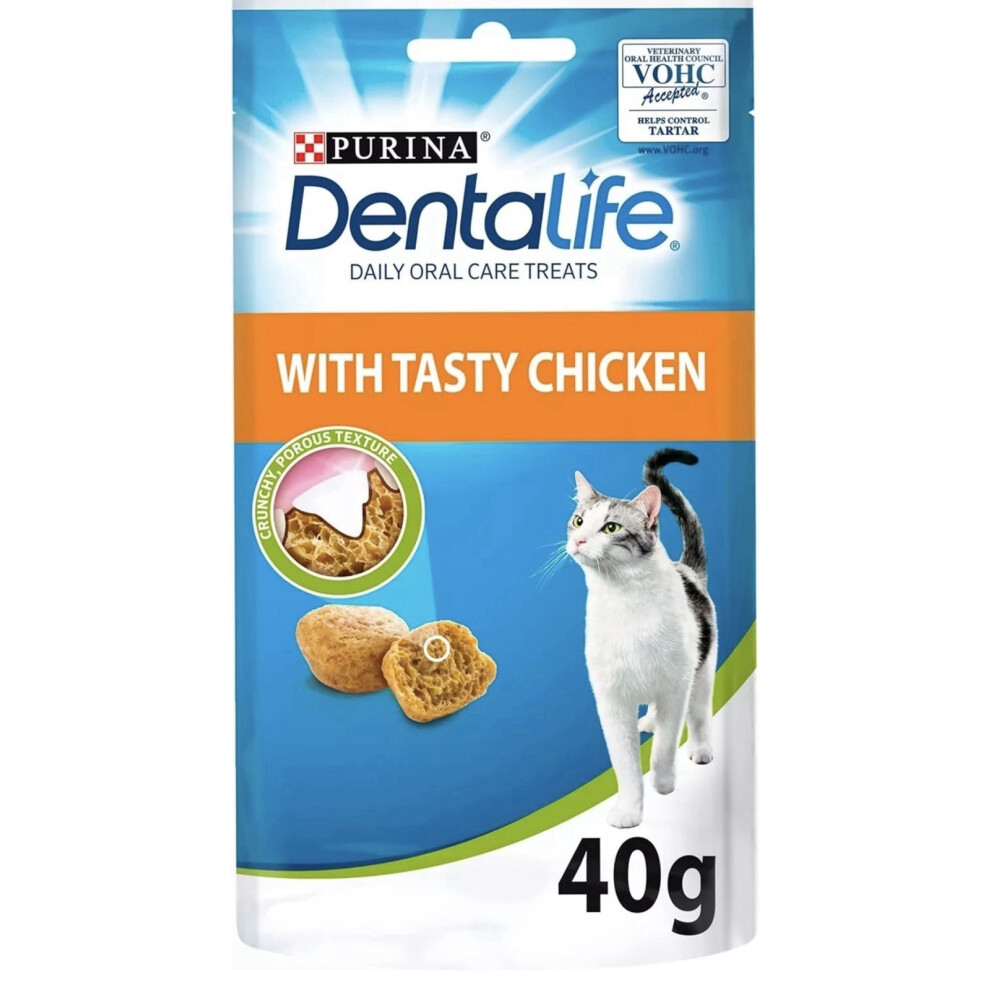 Dentalife Dental Treats Cats Chicken 40G Pack Of 8