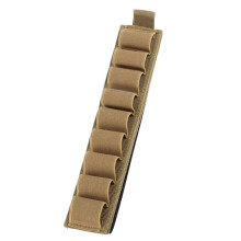 9 Round Ammunitions Bag Shotshell Holder Portable Hunting Cartridge Case Rifles Cartridge Holder Nylon Shell Holder Sand color