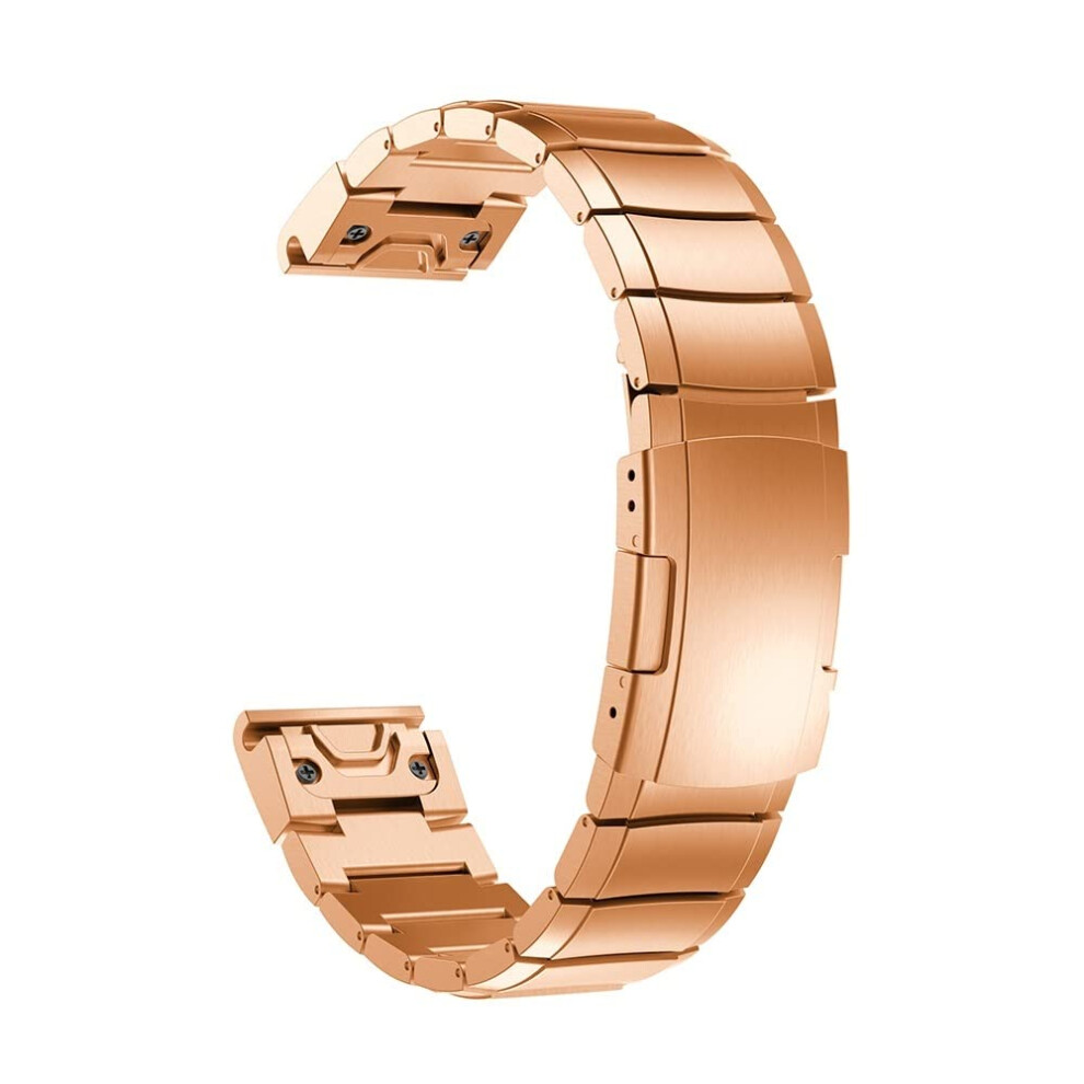 Stainless Steel Watch Band For Garmin Fenix 6S 6X 6 Pro 5X 5 5S 3Hr D2 S60 945, 26Mm 22Mm 20Mm Rose 22Mm Fenix 6 6 Pro Gold 9001264411718