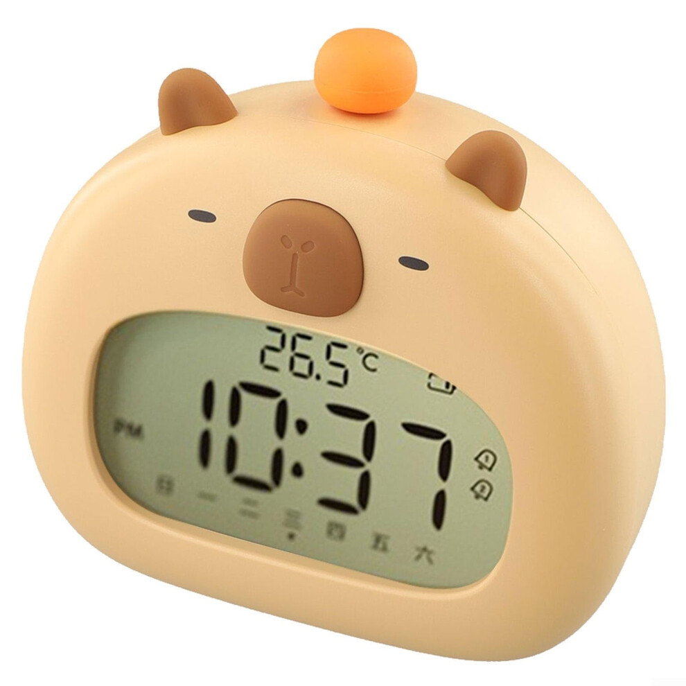 Capybara Night Alarm Clock With Soft Glow, Rechargeable Timer Via Usb For Kids' Room And Playroom Decor Light