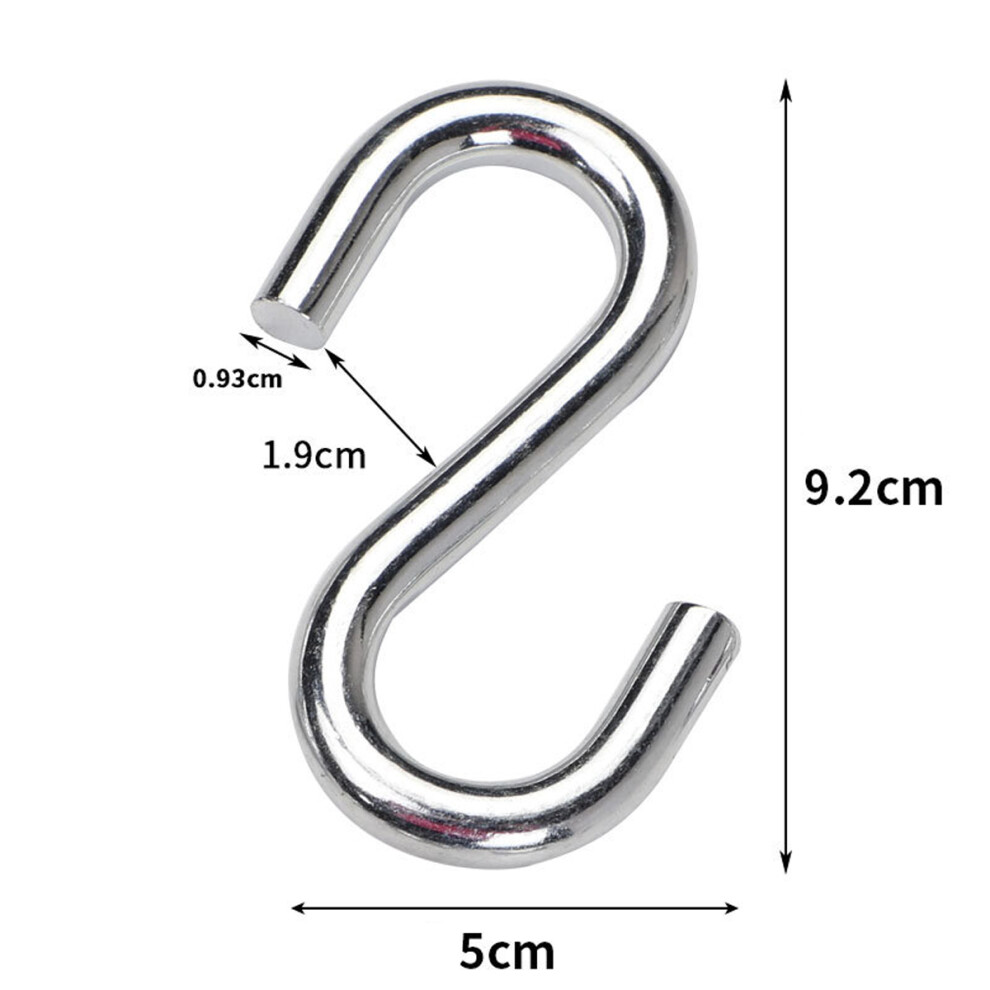 Durable Design Utility Hooks, Galvanized Iron S-Shaped Hooks With Anti-Rust Treatment For Long Lasting Outdoor Use, Static Load Bearing Up To 9554910482919