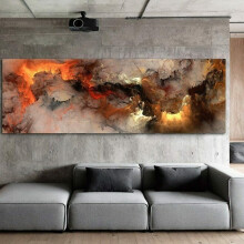 Abstract canvas wall art, Scandinavian style, artwork for stylish home decor.