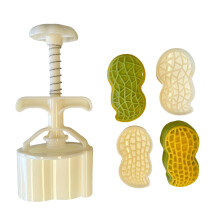 3 stuks pinda-ijshuid mooncakes mallen multifunctionele handpers