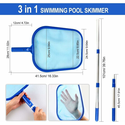 Οικονομικό σετ skimmer φύλλων πισίνας, υποστηρίζει βαρέως τύπου και ανασυρόμενο