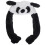 Chapéu De Pelúcia Com Orelhas De Panda Móveis Para Cosplay E 5