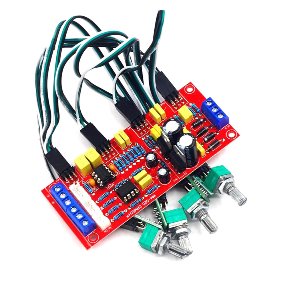 Auditory Preamp Module Ne5532 Dual Opamp Tone Board With Adjustable Treble, Midrange, And Bass Preamplifier 9119770253491