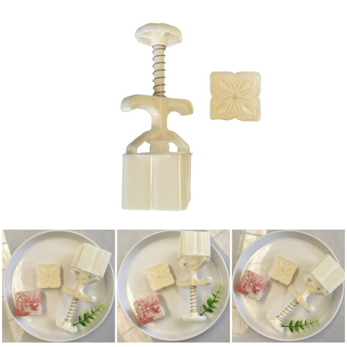 Vierkante Bloem Cookie Stempels Moon Cake Maker MidAutumn 1