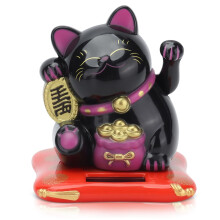 Maneki Neko waving lucky cat 2.6x2.8x3.1 inches good luck Chinese lucky cat