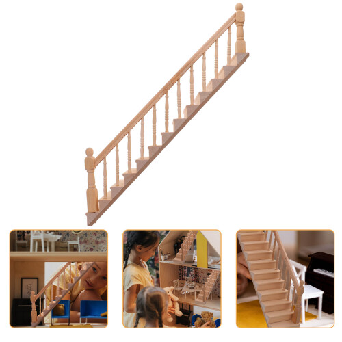 Miniatyrtrappa Obehandlad Mikro Mini Räcke 1