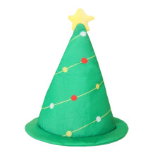 Feestelijke kerstboomhoed van pluche stof voor