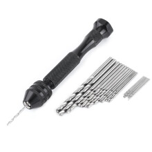 0.33.6mm Grasp Range Hand Twist Drill, 25 HSS Drill Bits, Mini Drill For Wood, Plastic, Rubber