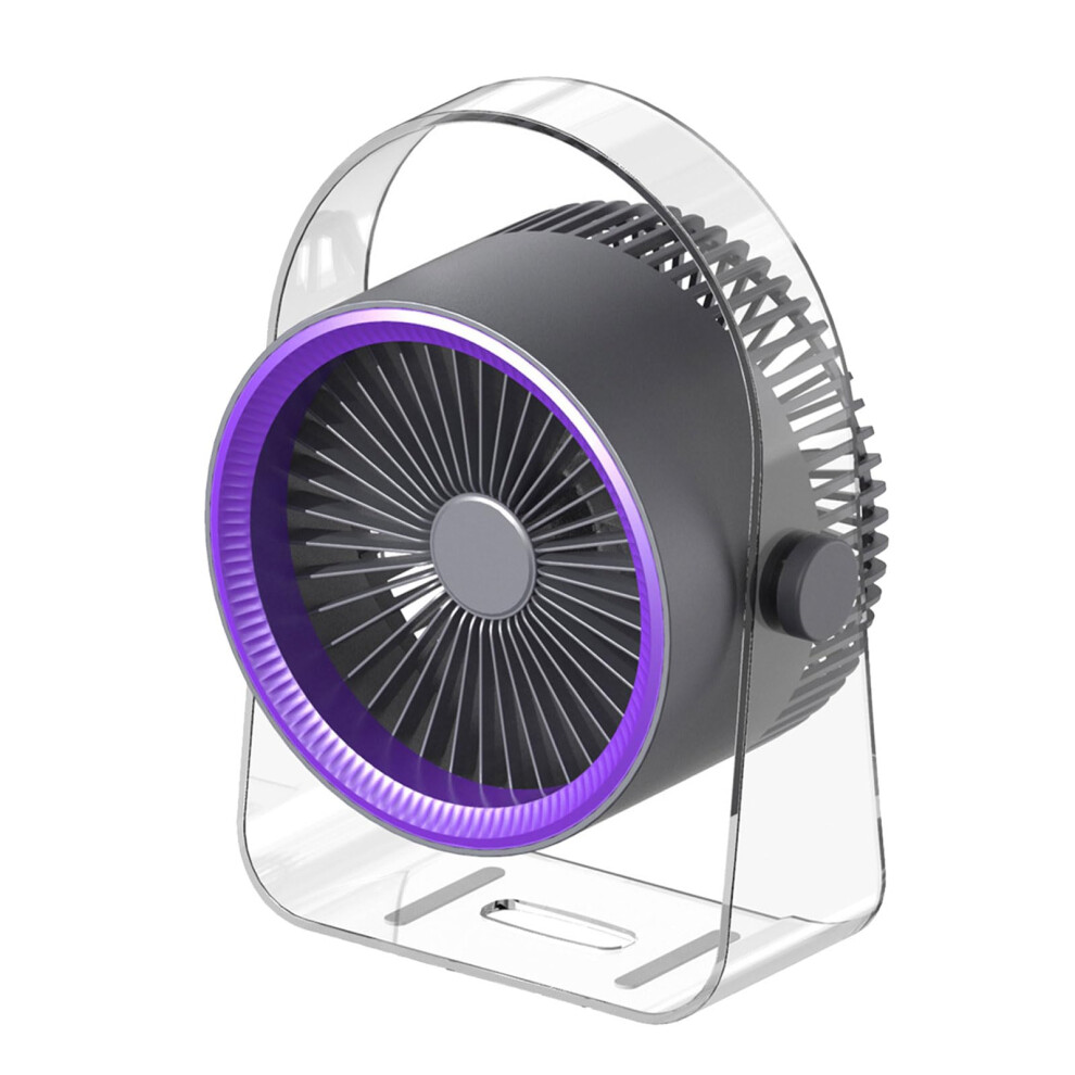 Portable Electric Adjustable Speed Cooling Fan Desktop Rechargeable 2000Mah Battery Quiet For Study Rooms Dark/Grey 9339159761908