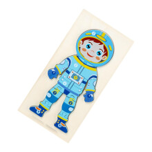 Astronaut Puzzle for Ages 35 Sky Blue Wood
