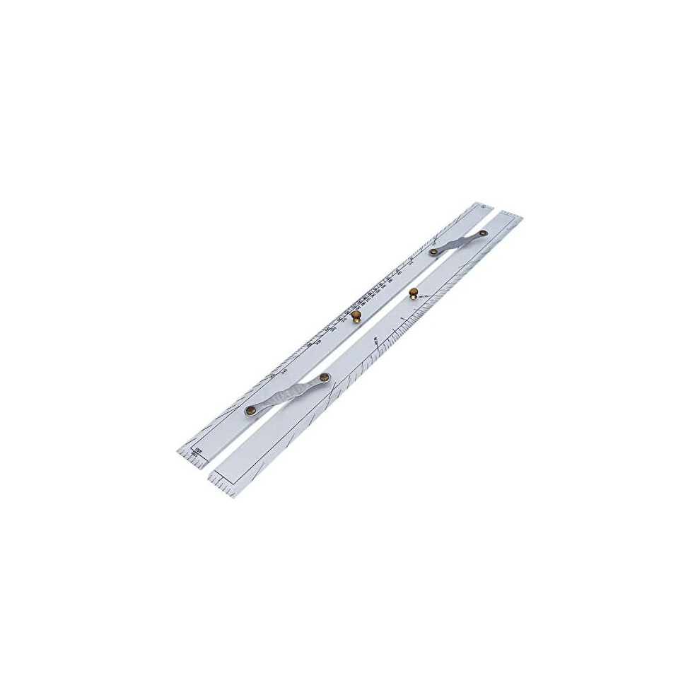 Sea Navigator's Dream, Precision Parallel Ruler For Marine Charts, High-Clarity Scale, Azimuth Line Tool, 450Mm Length, Brass Material Offers Smooth O 9088816253491