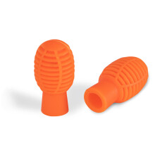 Practice Tips  Silicone Tips for Drum Sticks  Allows Almost Silent Practice  Made of Silicone  Realistic Rebound  Pack of 2  Orange