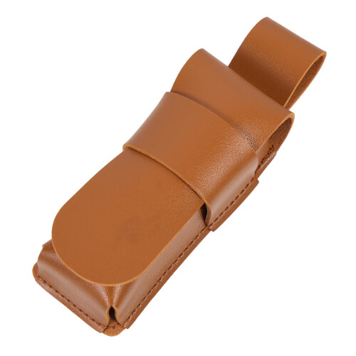 Harmonica Case Robust Leather Case for Musical Instruments for On the Go Portable Box for Harmonica 13x4x3.5cm brown