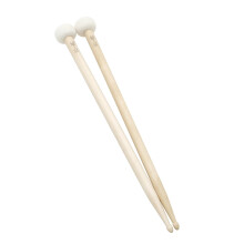 1 pair of doubleended drumsticks made of maple wood with soft felt heads