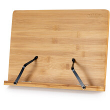 Table Music Stand TSW50L Bamboo 38.7 cm x 26.3 cm Cookbook Holder, Reading Aid Adjustable Tilt
