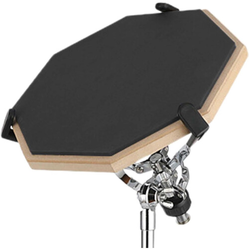 Drum Practice Pad with Stand, Height Adjustable Legs, Quiet Practice Pad for Drummers, Black 1