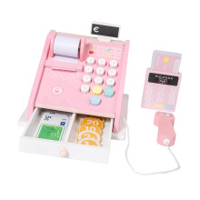children's toy supermarket checkout with microphone, promotes creativity