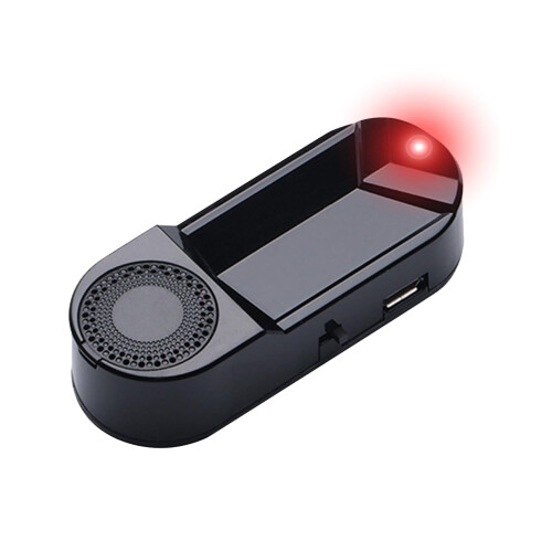 Solar Powered Fake Car Alarm with Red LED Light, Intelligent Light Sensor