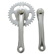 Crankset Single Speed MTB 165mm Aluminum Alloy 32T Chainring Chainwheel Compatible 3/32 Inch Chains Bike Accessories