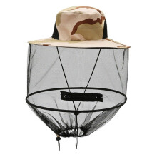 Camouflage Outdoor Activity Hat Sun Protective Breathable Net Hat Adjustable For Cycling Beekeeping MosquitoesProof Net