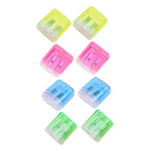 8 Pieces Handheld Pencil Sharpeners Transparent Double Portable Sharpeners for Office and School Durable and LongLasting