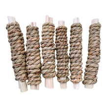 Pack of 6 Natural Aquatic Grass Teeth Chewing Sticks for Rabbits, Cute Bamboo Snacks, Molar Sticks for Hamsters, Gerbils, and Small Pets, 105g.