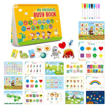 Activity Book for Preschoolers, Busy Book for Kids Learning Books, 15 Themes Educational Toy
