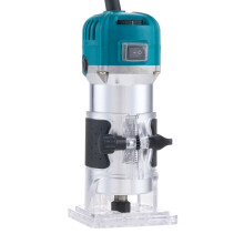 800W 6-Speed Electric Wood Router with 6.35mm Collet & Included Router Bit, Blue