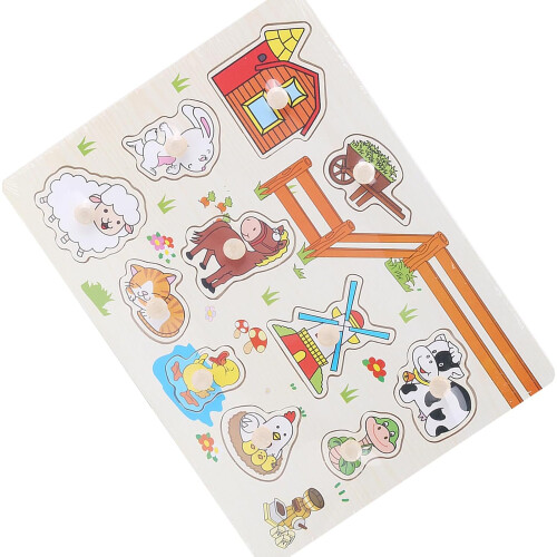 Children's Educational Puzzle, Cognitive Riddle with Handle, Enhances Cognitive Skills (A3006) 1