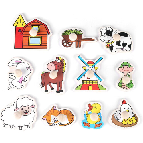 Children's Educational Puzzle, Cognitive Riddle with Handle, Enhances Cognitive Skills (A3006) 2