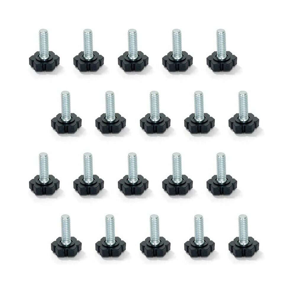 Adjustable Clamping Screw Knob For Instrumentation Equipment, Hexagonal Plastic Base With Galvanized Surface And Metric Thread, Industrial Application 9454554386621