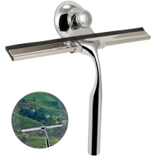 Rodo de aço inoxidável resistente à ferrugem para chuveiro, ferramenta de limpeza premium para portas de vidro, janelas e carros, com cabo