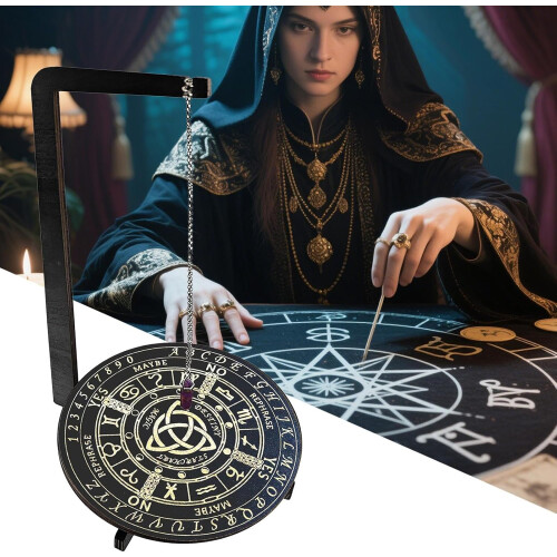 Pendulum Holder Stand – Divination Board Set  Metaphysical Witchcraft Supplies 1