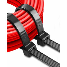 Hochleistungs-Kabelbinder für den Außenbereich, industrietauglich aus PA66-Nylon, 500 mm x 12 mm breit, mit Verriegelungsmechanismus für