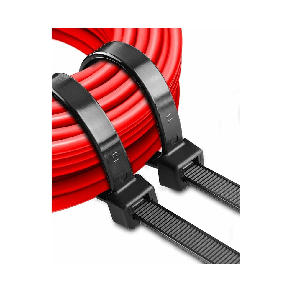 Heavy-Duty Outdoor Wire Zip Ties, Industrial Strength Pa66 Nylon 500Mm X 12Mm Wide Design Lock Design For Heat Resistant Applications, Black Heavy Dut 9466005213318