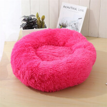 Pet Potty Training Pads Round Cat Bed, Dogs Bed Kennel Mat, Soft Plush Pet Mats, Machine Wash, Hot Pink, Size L 70cm