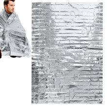 Emergency Thermal Blanket, Camping Emergency Blanket, Waterproof Survival Doublesided Silver130 X 210 Cm