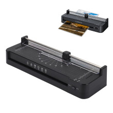 Laminator, A3 Laminator, Thermal and Cold Laminator with Paper Cutter for A3, A4, A5, A6, Portable Laminator for Home Office School (EU)